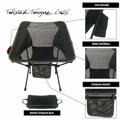 Portable Camping Chairs by Twisted Tongue Calls